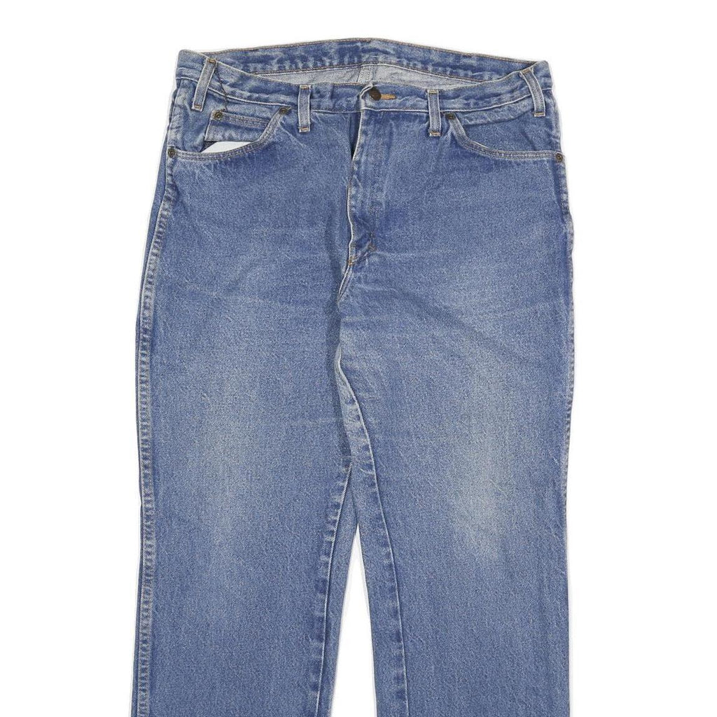 DICKIES Mens Regular Fit Blue Denim Jeans W34 L30 Classic Zip Cotton Blend