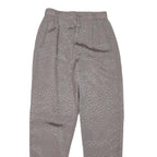 Womens Wool Blend Relaxed Grey Trousers W24 L27 Zip Closure Casual Comfort