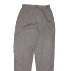 Womens Wool Blend Relaxed Grey Trousers W24 L27 Zip Closure Casual Comfort