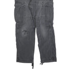 CARHARTT Mens Cotton Blend Black Regular Cargo Trousers W34 L32 Workwear