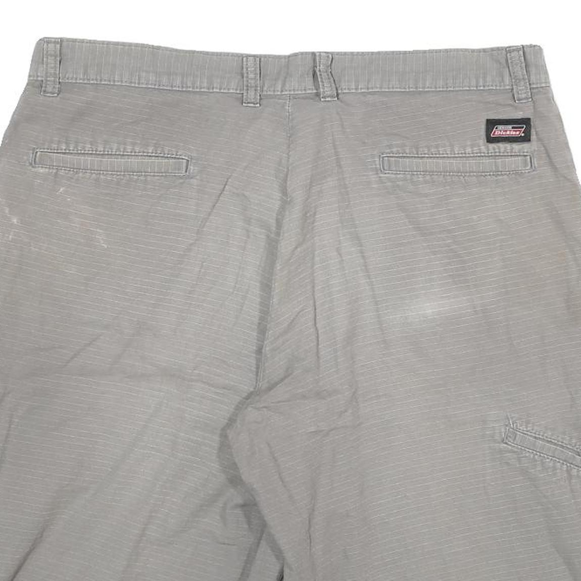 DICKIES Mens Shorts Grey Casual Cotton Blend 2XL W34 Workwear Durable