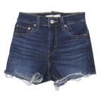 LEVI'S Womens Shorts Blue Denim Casual XXS W24 Distressed Hem