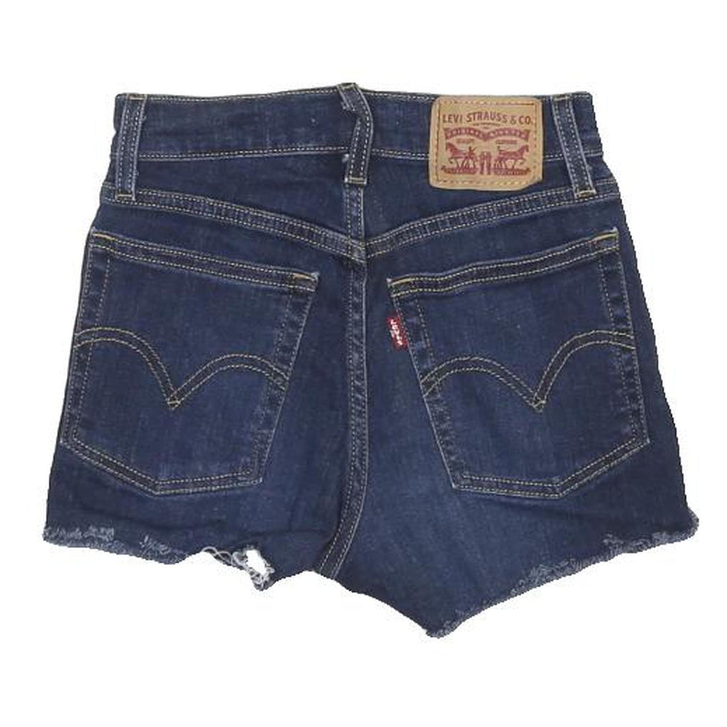LEVI'S Womens Shorts Blue Denim Casual XXS W24 Distressed Hem