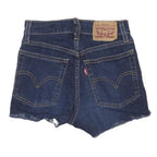 LEVI'S Womens Shorts Blue Denim Casual XXS W24 Distressed Hem