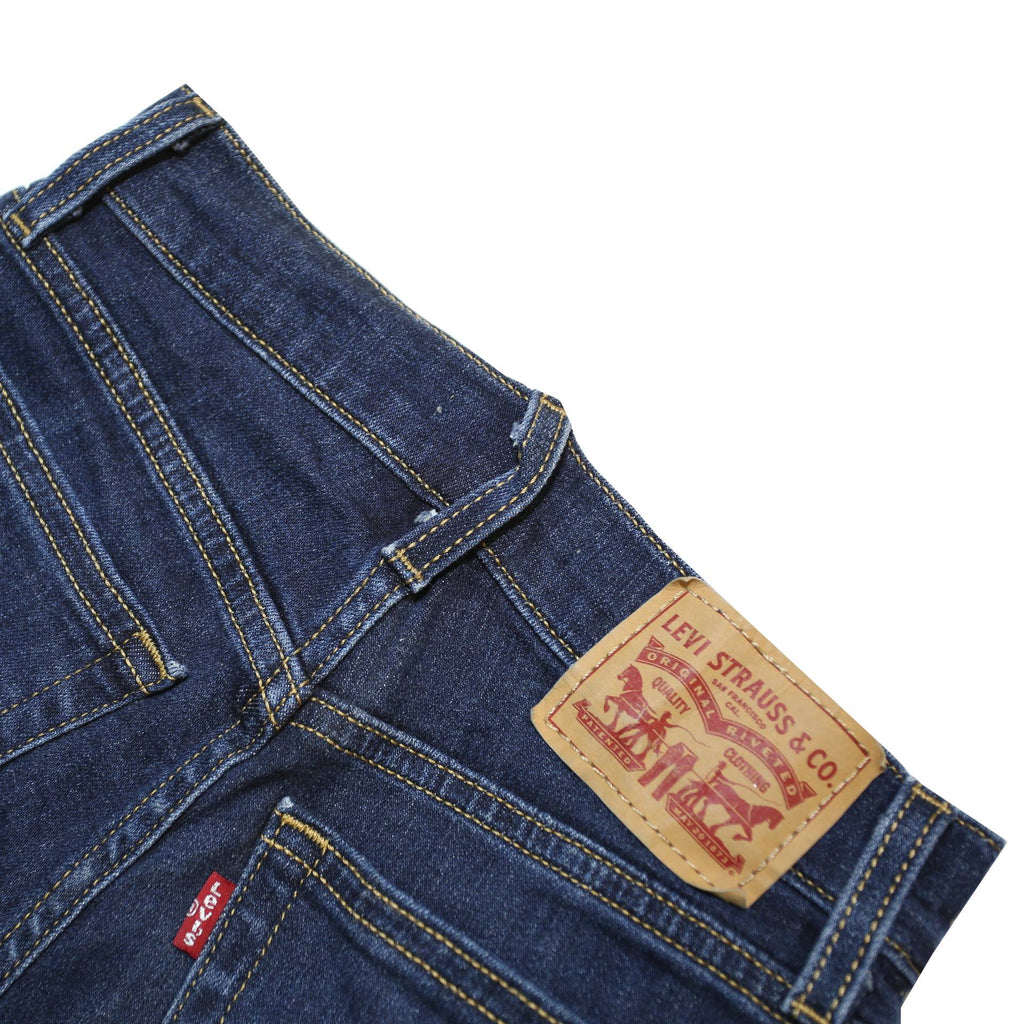 LEVI'S Womens Shorts Blue Denim Casual XXS W24 Distressed Hem
