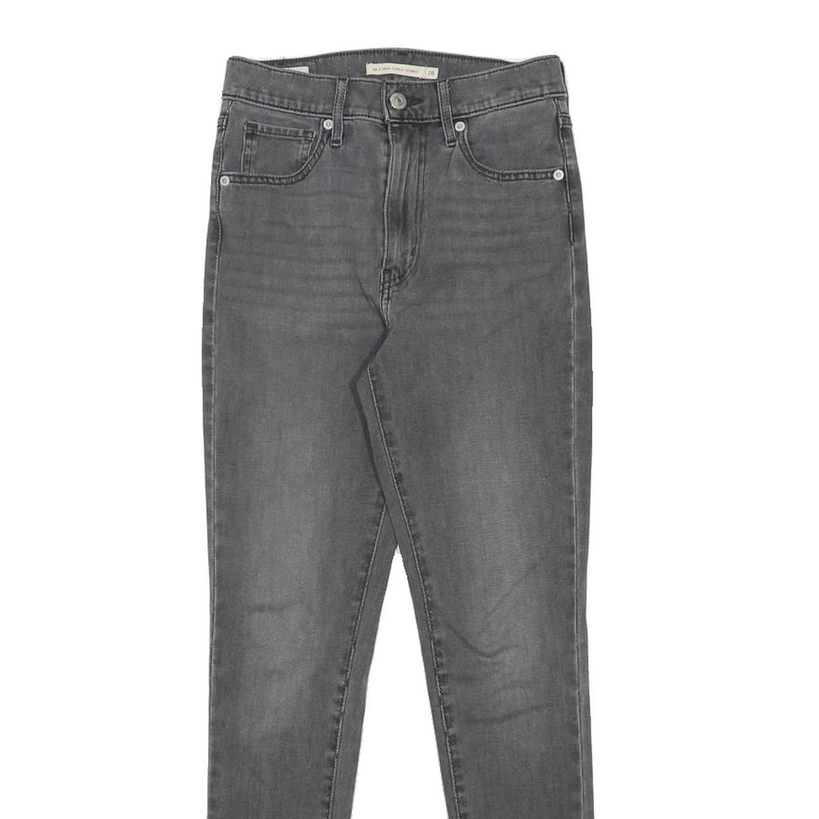 LEVI'S Mile High Big E Womens Jeans Grey Slim Skinny Denim Medium W26 L29