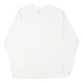 NIKE Mens White Crew Neck L Sweatshirt Cotton Blend Casual Pullover