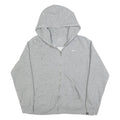 NIKE Womens Grey Pullover Hoodie XL Zip Up Casual Cotton Blend Sweatshirt
