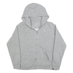 NIKE Womens Grey Pullover Hoodie XL Zip Up Casual Cotton Blend Sweatshirt