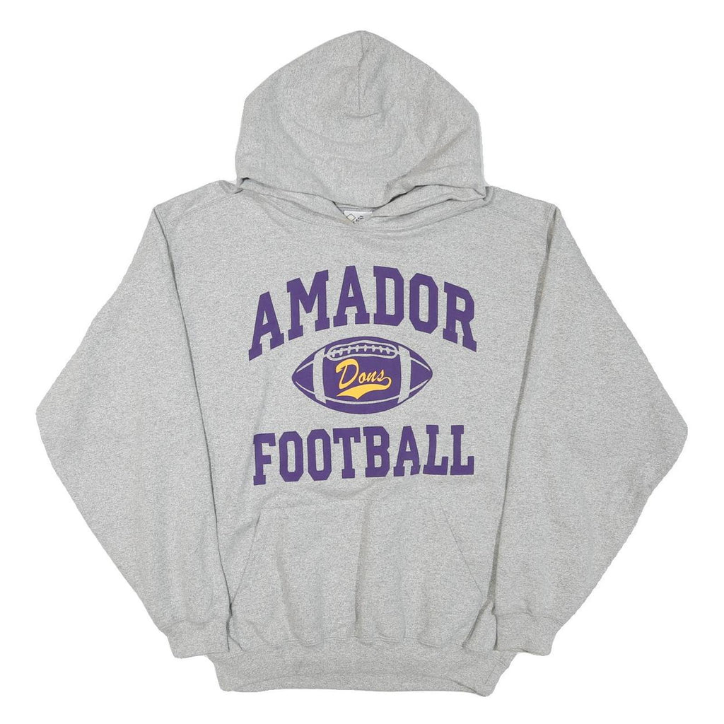 THE COTTON EXCHANGE Mens Grey Amador Football Hoodie M Casual Cotton Blend