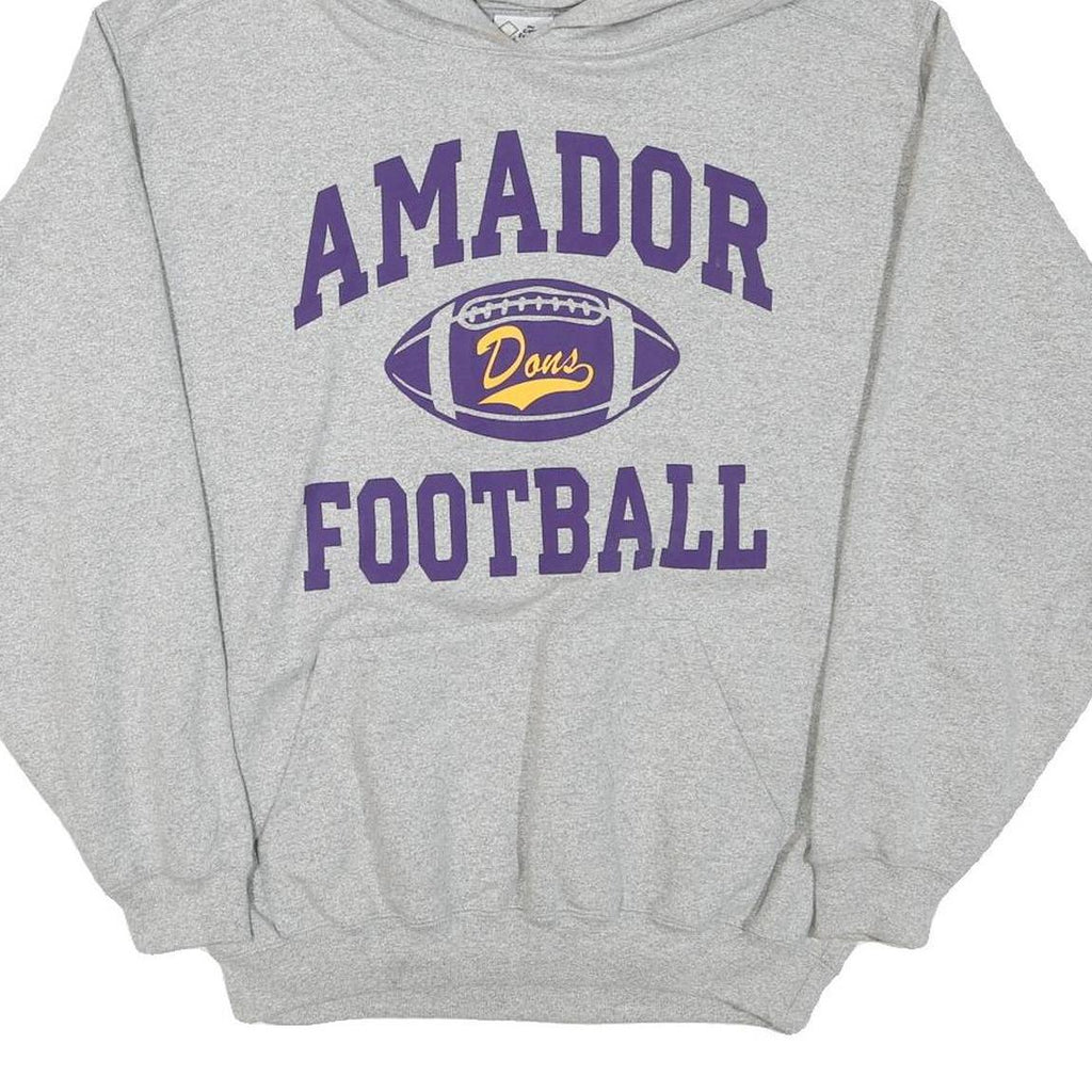 THE COTTON EXCHANGE Mens Grey Amador Football Hoodie M Casual Cotton Blend