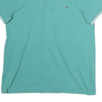 HILFIGER DENIM Womens Green Short Sleeve Plain 2XL Cotton Polo Shirt
