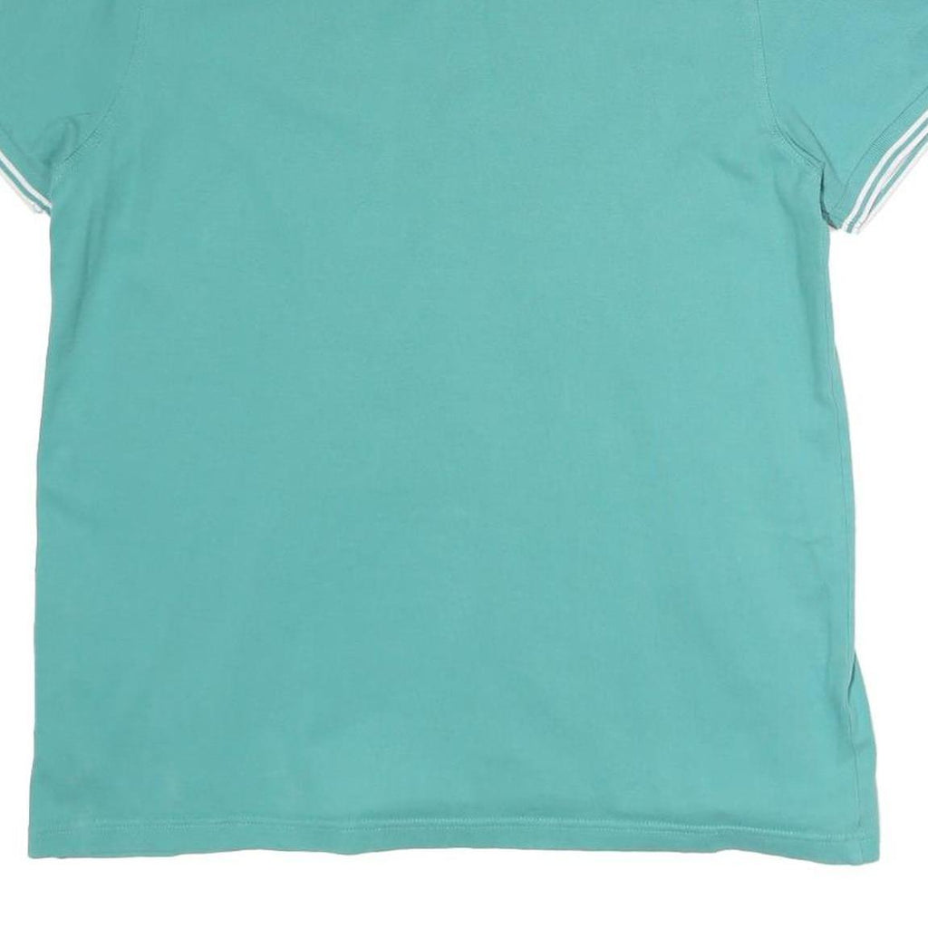 HILFIGER DENIM Womens Green Short Sleeve Plain 2XL Cotton Polo Shirt