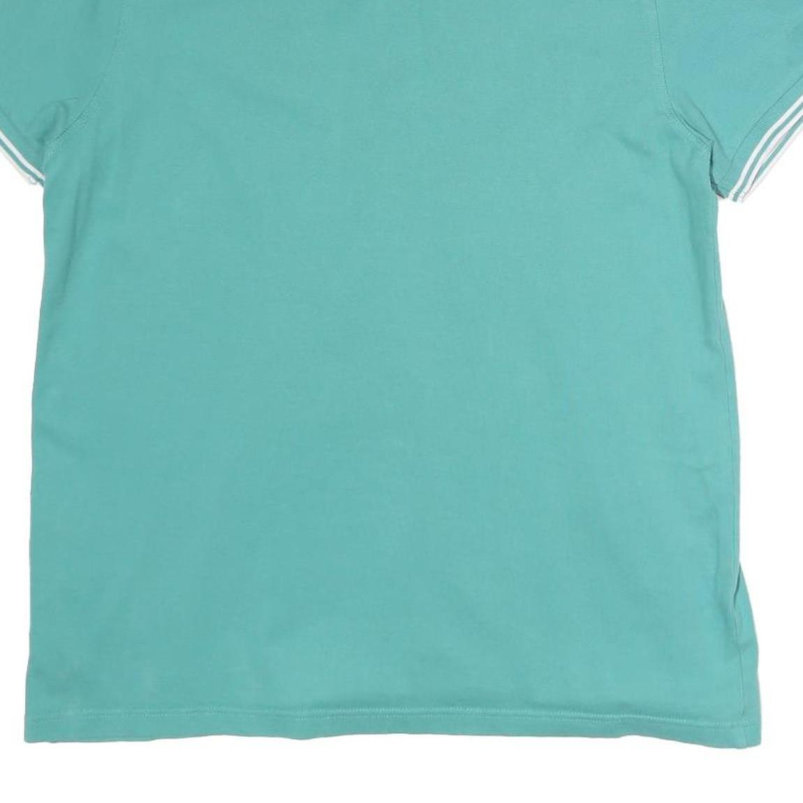 HILFIGER DENIM Womens Green Short Sleeve Plain 2XL Cotton Polo Shirt