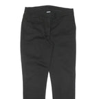 Men's Black Cotton Blend Regular Fit Zip Closure Trousers W30 L28 Classic Style