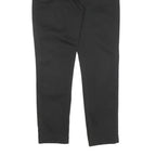 Men's Black Cotton Blend Regular Fit Zip Closure Trousers W30 L28 Classic Style