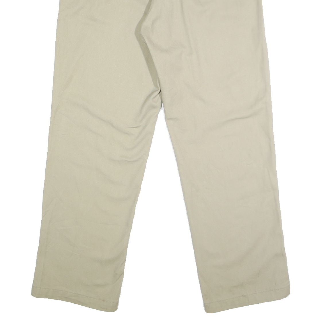DICKIES Mens Classic Beige Polyester Blend Zip Trousers W36 L32 Workwear Casual
