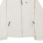 BERGHAUS Womens White Fleece Jacket UK 8 Polyester Blend Zip Outdoor Warm