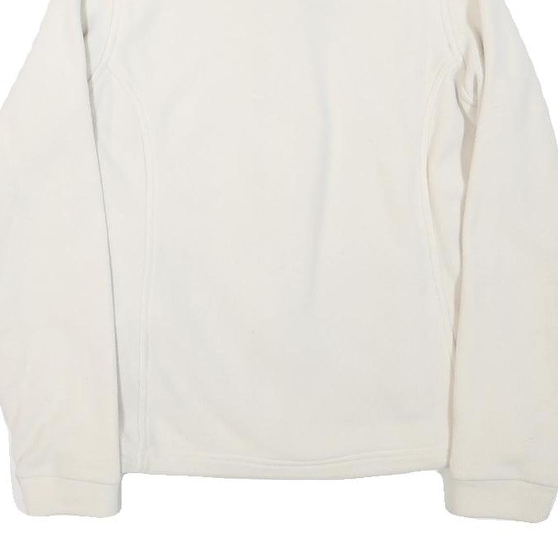 BERGHAUS Womens White Fleece Jacket UK 8 Polyester Blend Zip Outdoor Warm