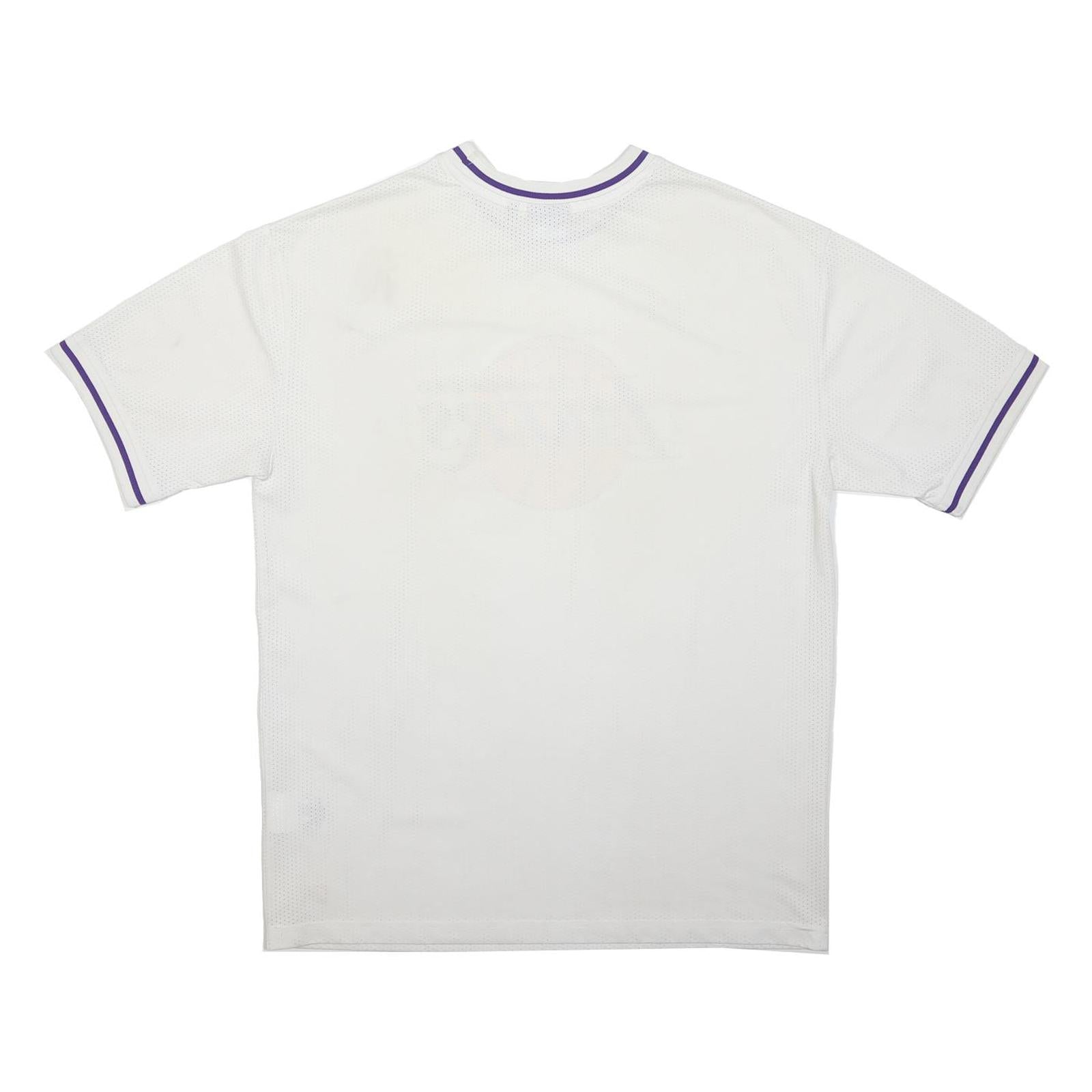 NEW ERA Mens White Los Angeles Lakers Graphic T-Shirt M Short Sleeve Crew Neck