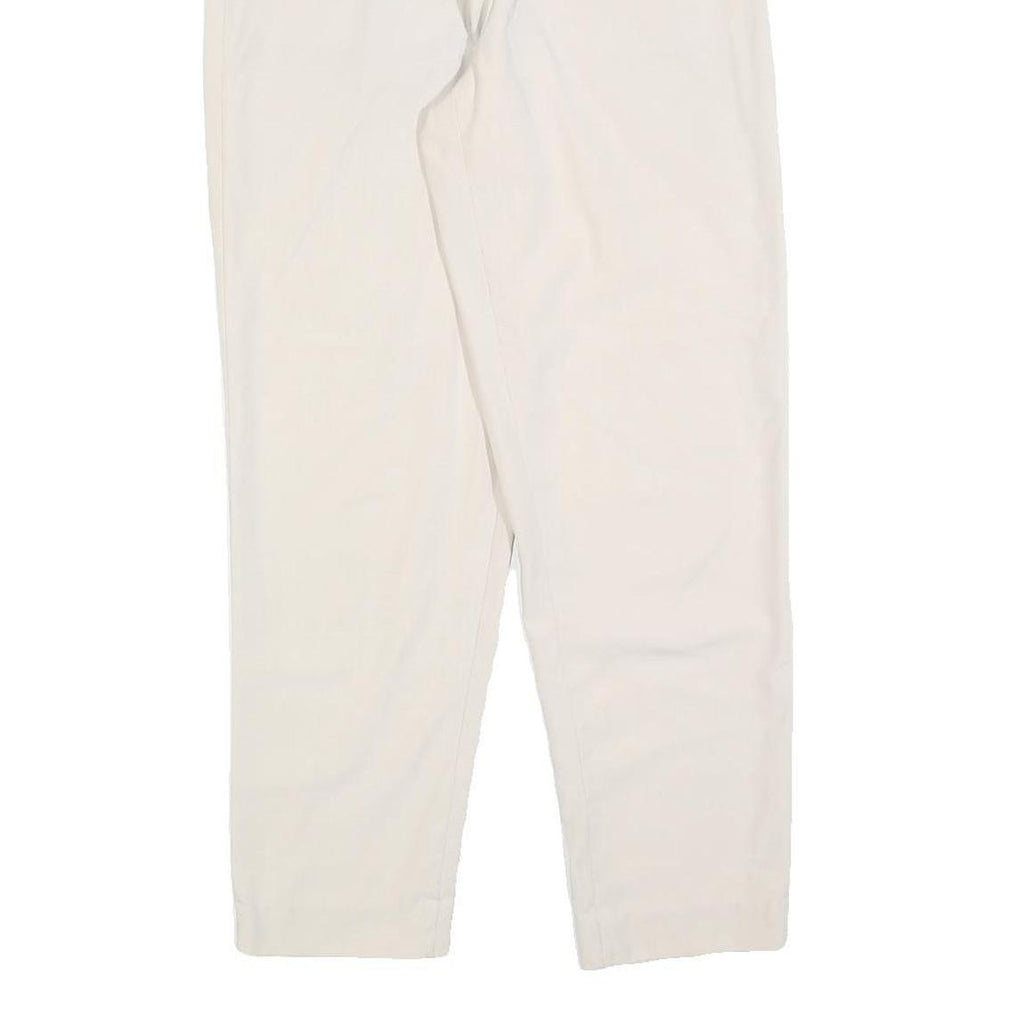 MADPANTS Womens Polyester Blend Beige Regular Fit Straight Trousers W26 L28