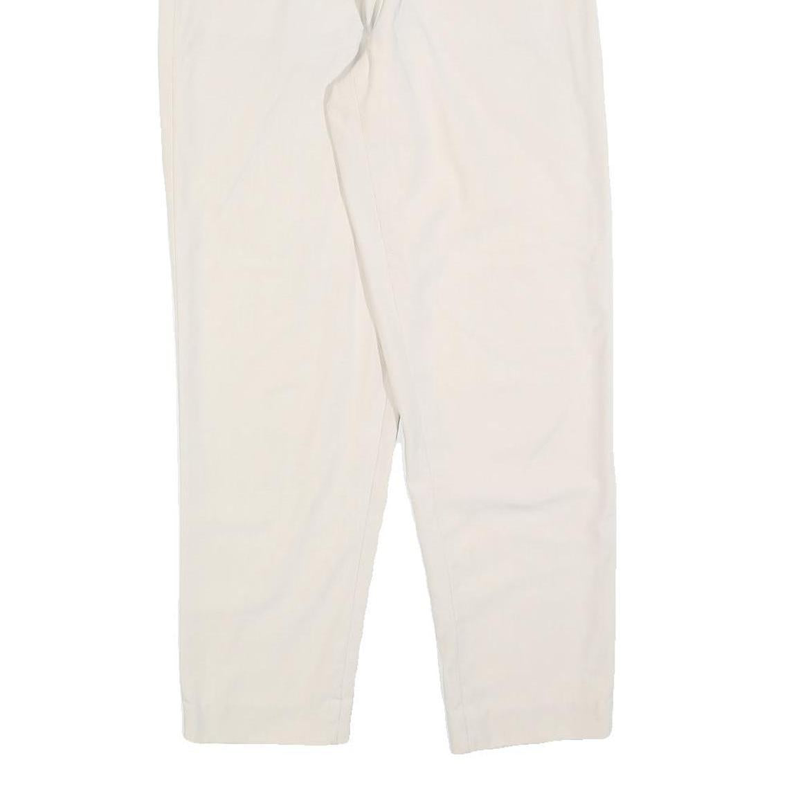 MADPANTS Womens Polyester Blend Beige Regular Fit Straight Trousers W26 L28