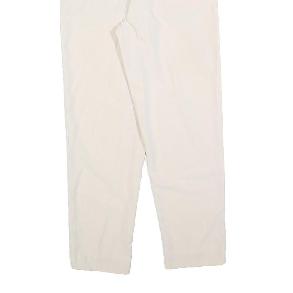 MADPANTS Womens Polyester Blend Beige Regular Fit Straight Trousers W26 L28