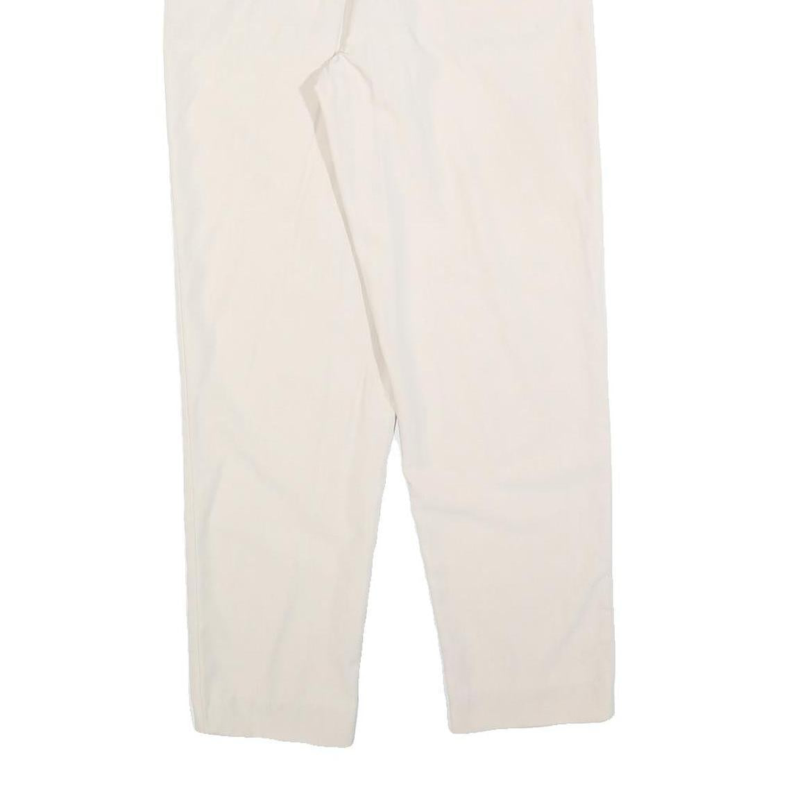 MADPANTS Womens Polyester Blend Beige Regular Fit Straight Trousers W26 L28