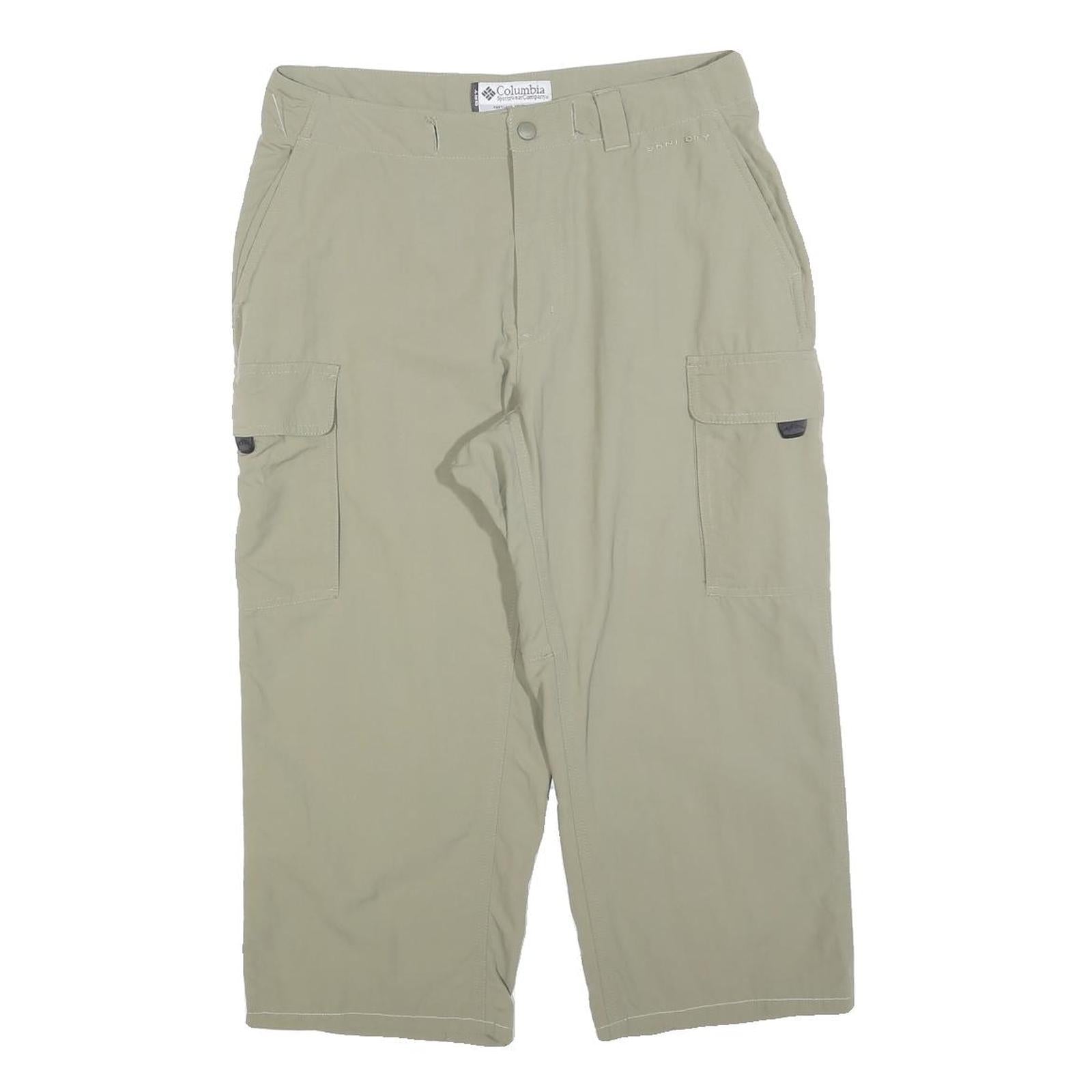 COLUMBIA Womens Relaxed Beige Cargo Zip Trousers W30 L21 Outdoor Casual