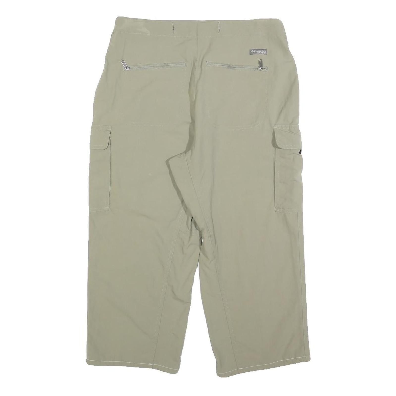 COLUMBIA Womens Relaxed Beige Cargo Zip Trousers W30 L21 Outdoor Casual