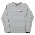 NIKE Mens Grey Sweatshirt Crew Neck S Lightweight Casual Sports Pullover