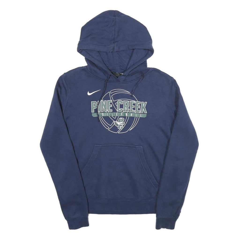 NIKE Womens Blue Pine Creek Volleyball Pullover Hoodie M Cotton Blend