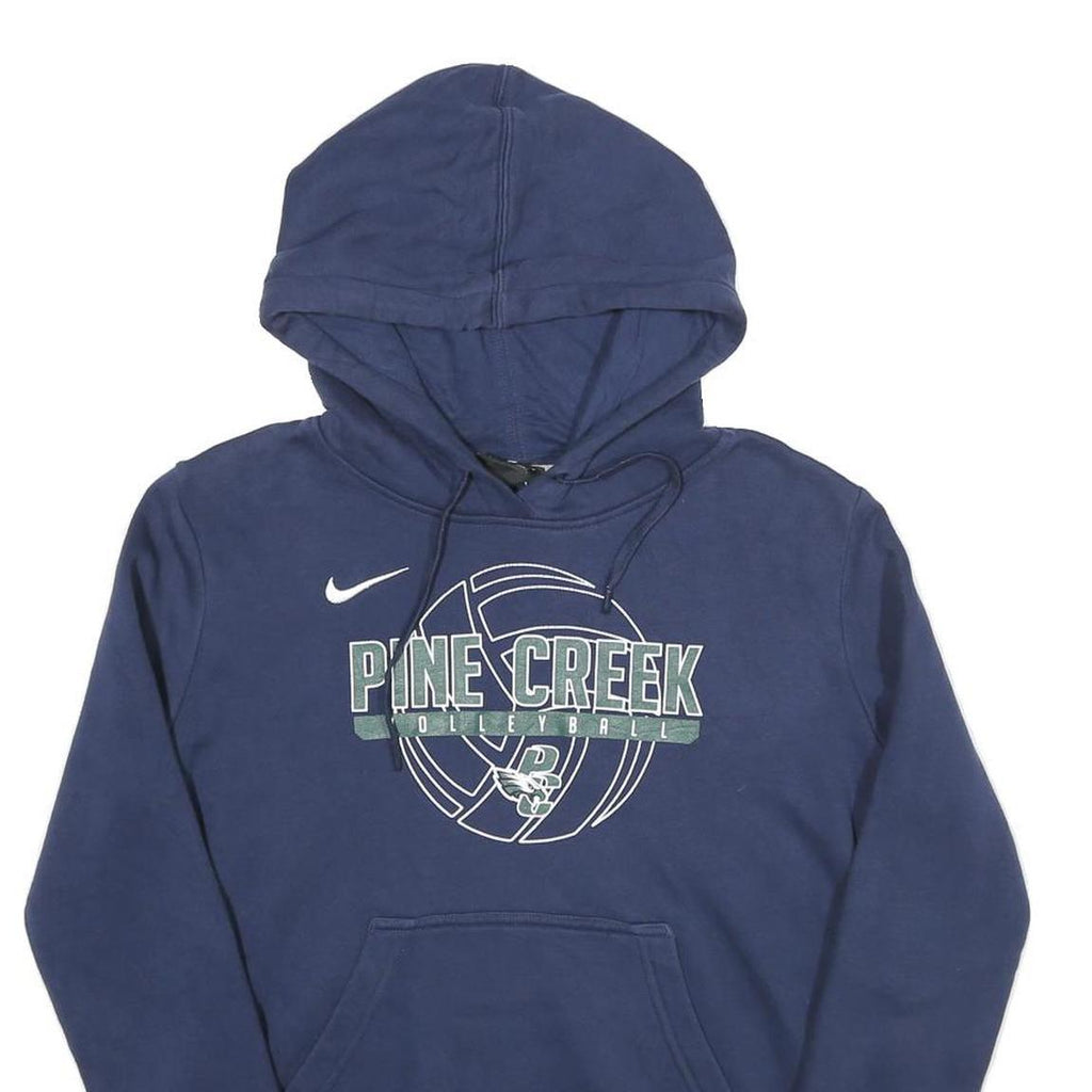 NIKE Womens Blue Pine Creek Volleyball Pullover Hoodie M Cotton Blend