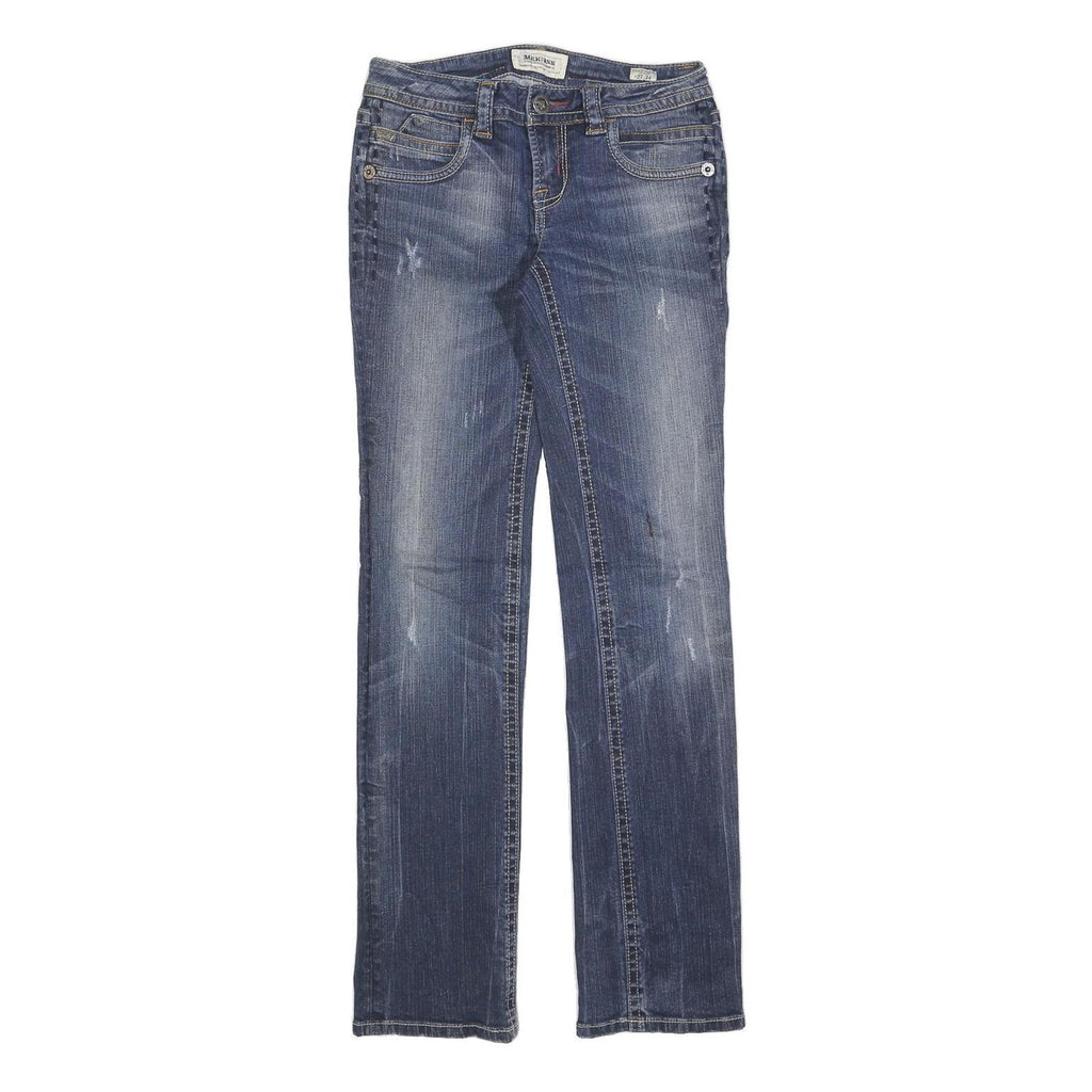 MEKDNA Womens Jeans Blue Slim Skinny Denim Medium W27 L31 Embroidered Pockets