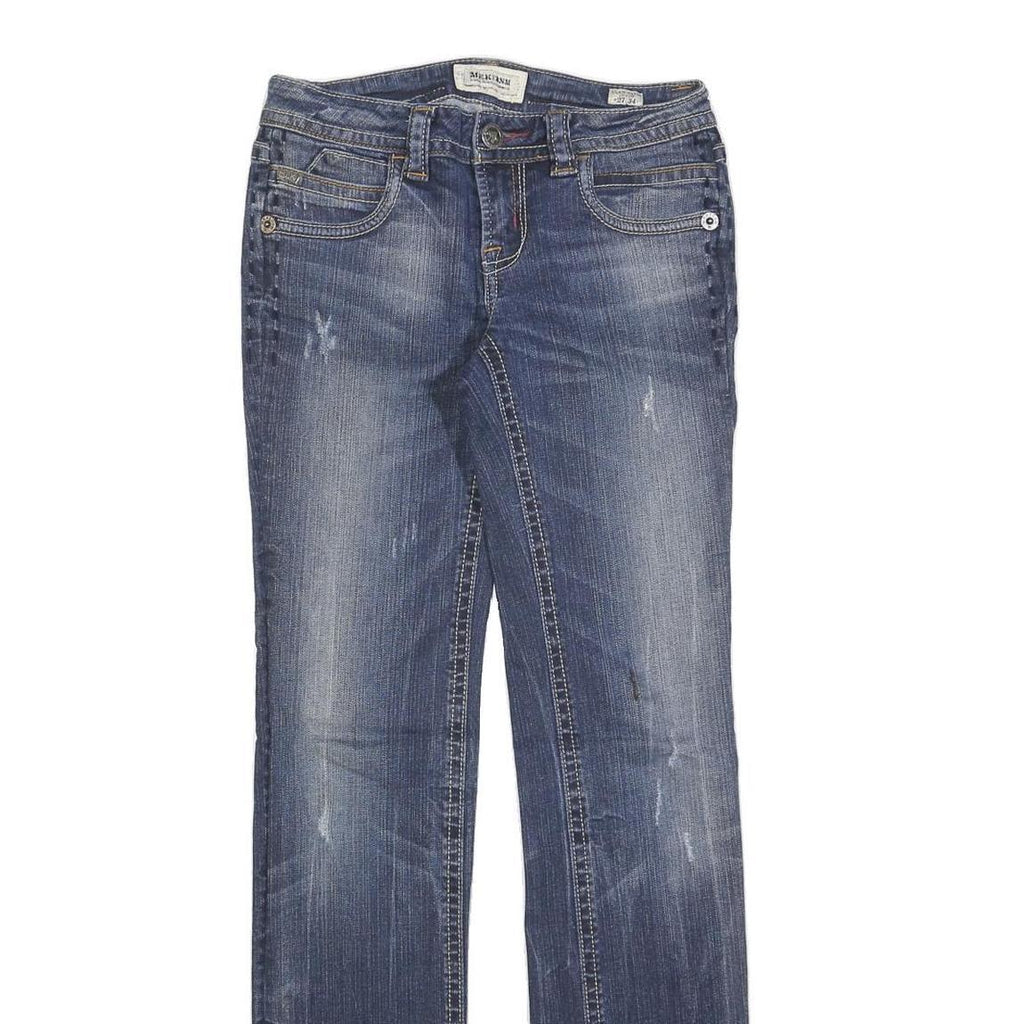 MEKDNA Womens Jeans Blue Slim Skinny Denim Medium W27 L31 Embroidered Pockets