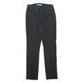 LEVI'S Womens Slim Black Denim Jeans W28 L30 Cotton Blend Zip Comfort Stretch