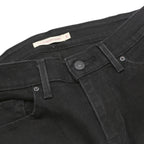 LEVI'S Womens Slim Black Denim Jeans W28 L30 Cotton Blend Zip Comfort Stretch