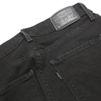 LEVI'S Womens Slim Black Denim Jeans W28 L30 Cotton Blend Zip Comfort Stretch