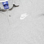 NIKE Boys Grey Short Sleeve Polo Shirt XL Cotton Basic Casual Sportswear