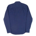 TOMMY HILFIGER Slim Fit Mens Plain Shirt Blue Long Sleeve L