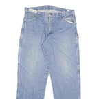 DICKIES Mens Jeans Blue Regular Straight Denim Medium W34 L33 Workwear Zip