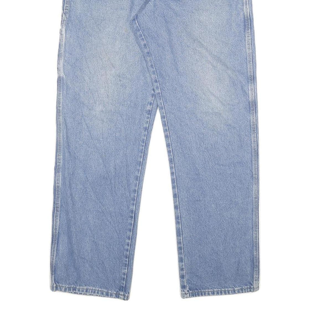 DICKIES Mens Jeans Blue Regular Straight Denim Medium W34 L33 Workwear Zip