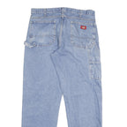 DICKIES Mens Jeans Blue Regular Straight Denim Medium W34 L33 Workwear Zip