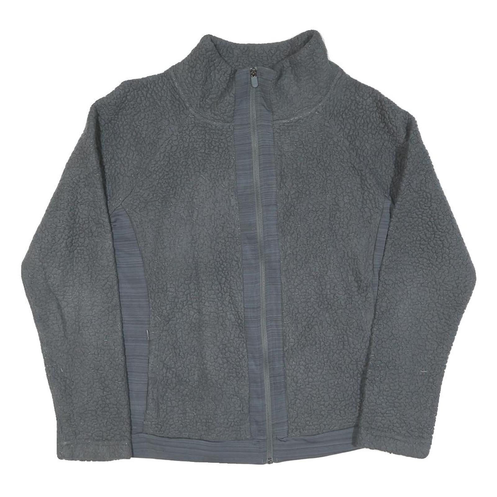 FILA Womens Grey Jacket XL Cotton Blend Plain Zip Casual Sportswear