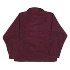 KELLY SPORT Womens Maroon & Black Plain Pullover Jumper 1/4 Zip M Polyester