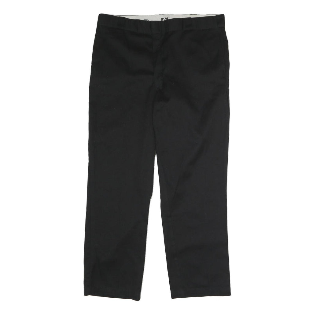DICKIES Mens Black Classic Zip Trousers W40 L32 Workwear Durable Fit