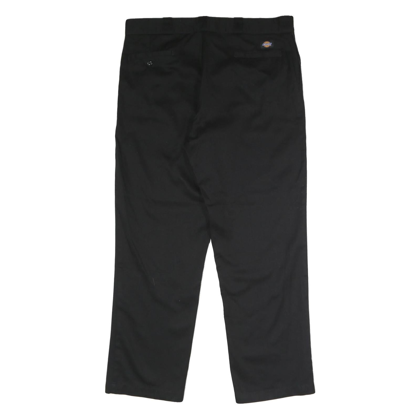 DICKIES Mens Black Classic Zip Trousers W40 L32 Workwear Durable Fit