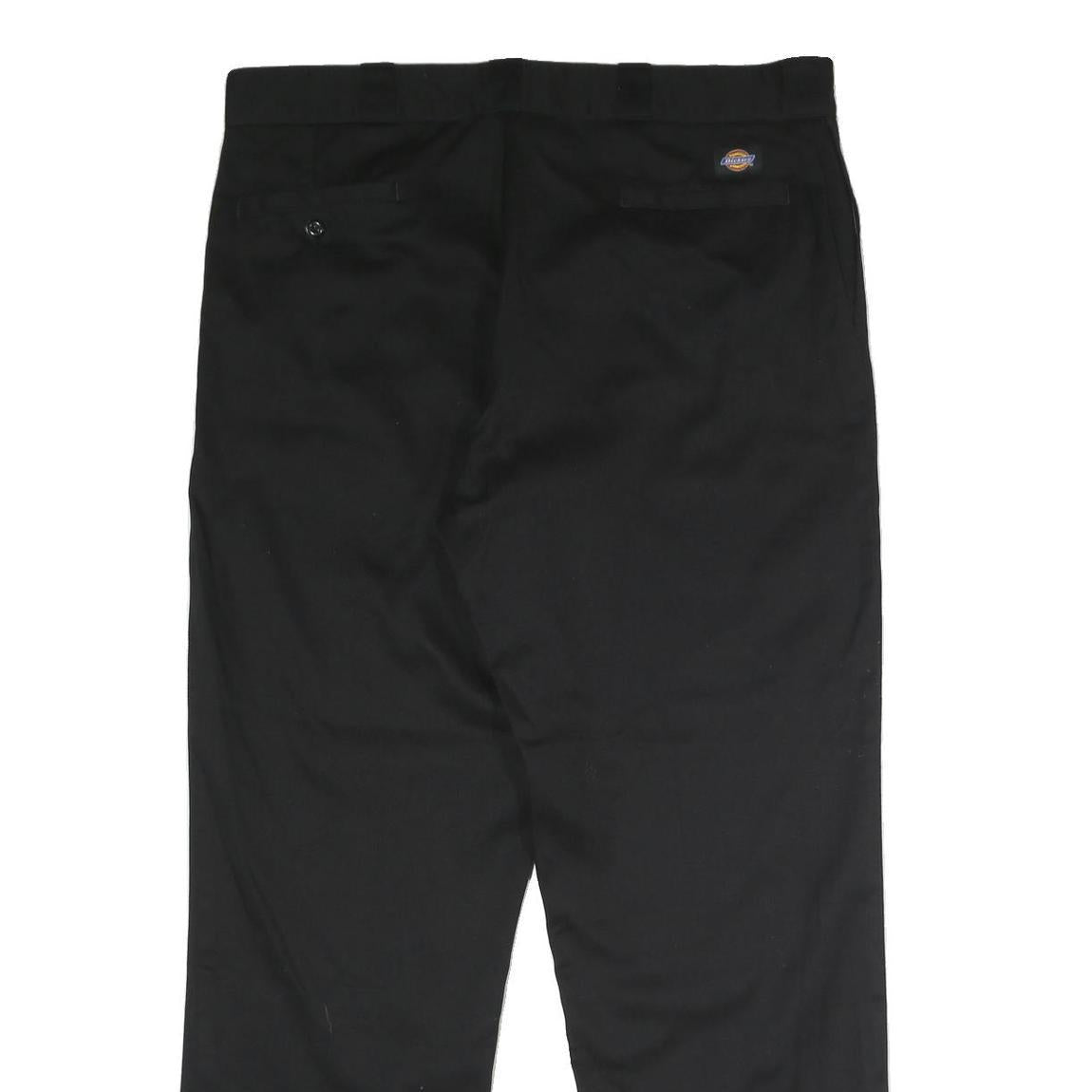 DICKIES Mens Black Classic Zip Trousers W40 L32 Workwear Durable Fit