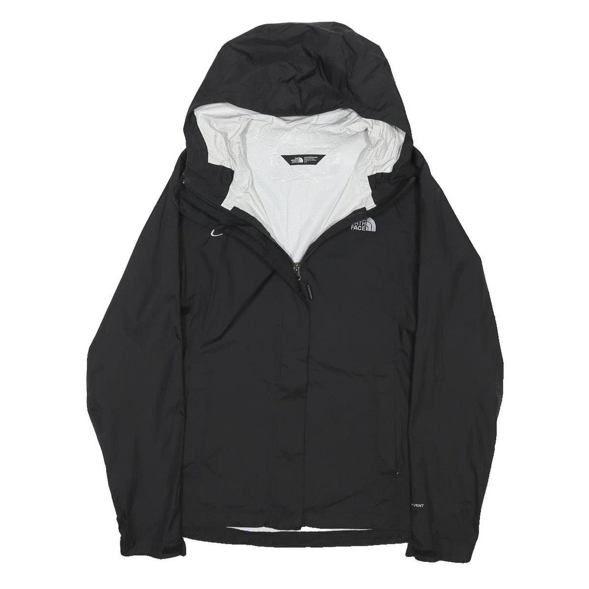 THE NORTH FACE Womens Black Outdoor Jacket S Polyester Blend Plain Lightweight