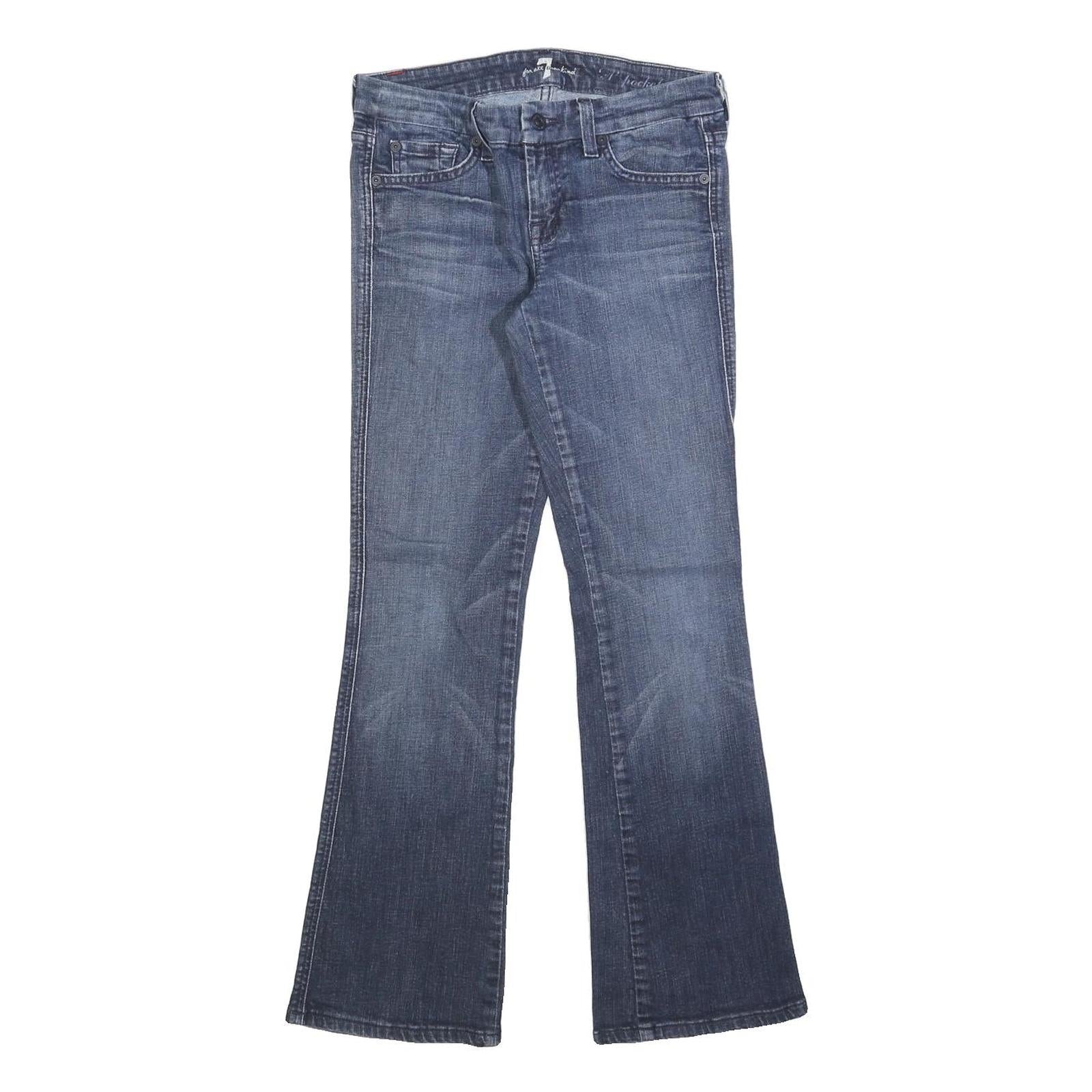 7 FOR ALL MANKIND Womens Jeans Blue Slim Flared Denim Medium W26 L28 Stylish